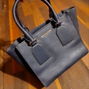 Michael kors cross body navy blue handbag
